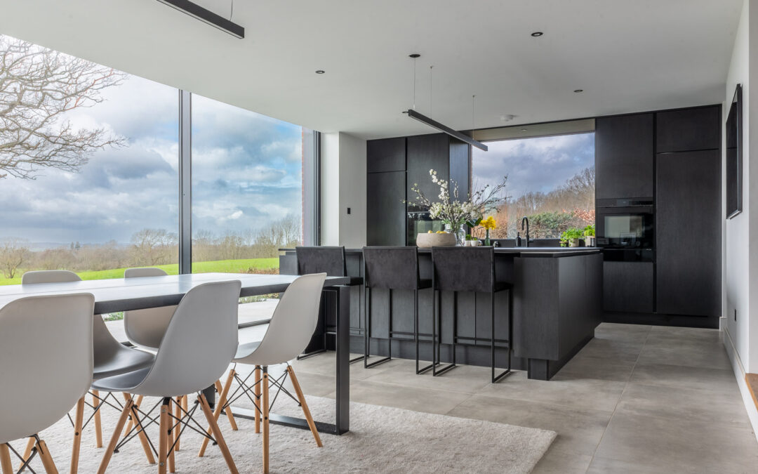 Black True Handleless Kitchen in Danbury, Essex